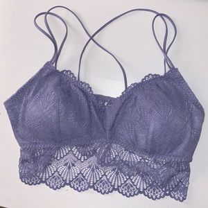 Gilly Hicks Lilac Long Line Cross Back Bralette